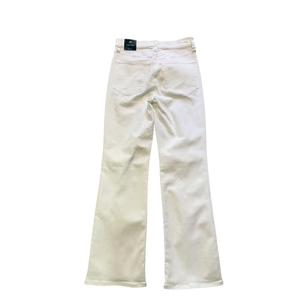 J.Crew Womens White Ankle Flare High Rise Jeans CQ509 Size 2 25‎ NWT - Picture 2 of 6